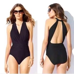 Sexy deep vneck one piece